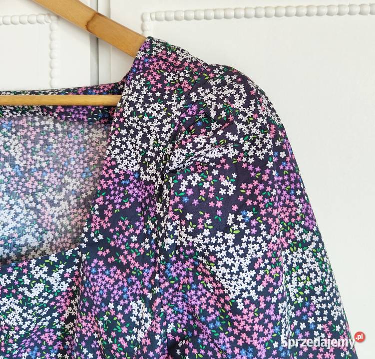 Bluzka Kappahl 46 XXL 3XL bawełna bufki dekolt