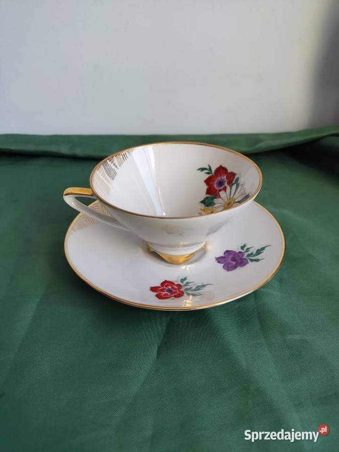 Filiżanka ze spodkiem porcelana Bareuther Głuchołazy
