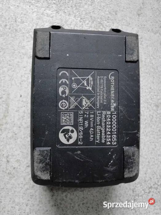 Bateria Akumulator aku ROTHENBERGER LiPower 18V Łętownia