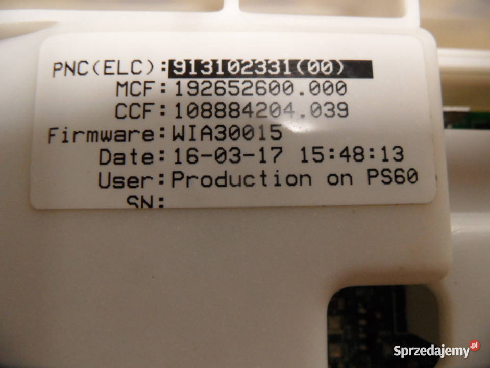 programator pralki electrolux EWT1066EKW Radlin sprzedam