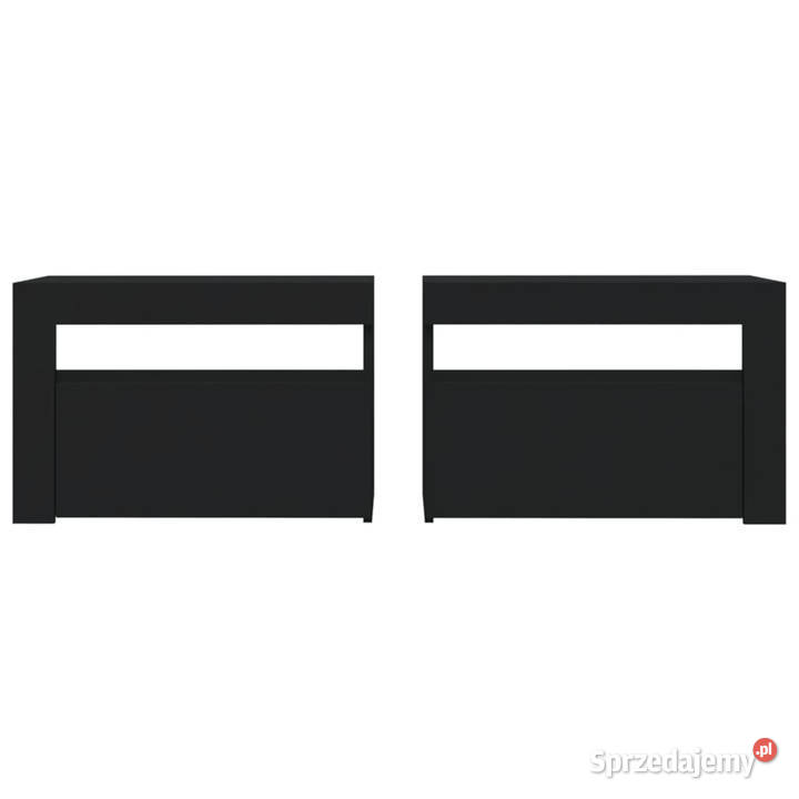 Szafki nocne z LED 2 czarne 60x35x40 WM3080735 Warszawa