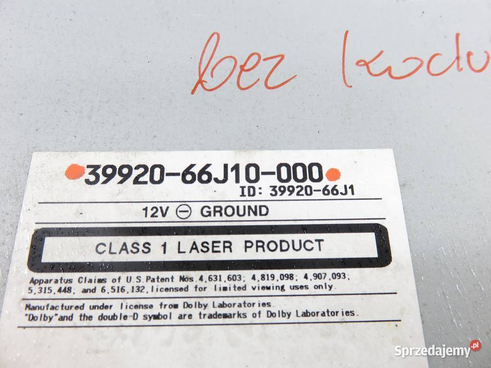 RADIO SUZUKI SWIFT MK6 3992066J10000 sprzedam