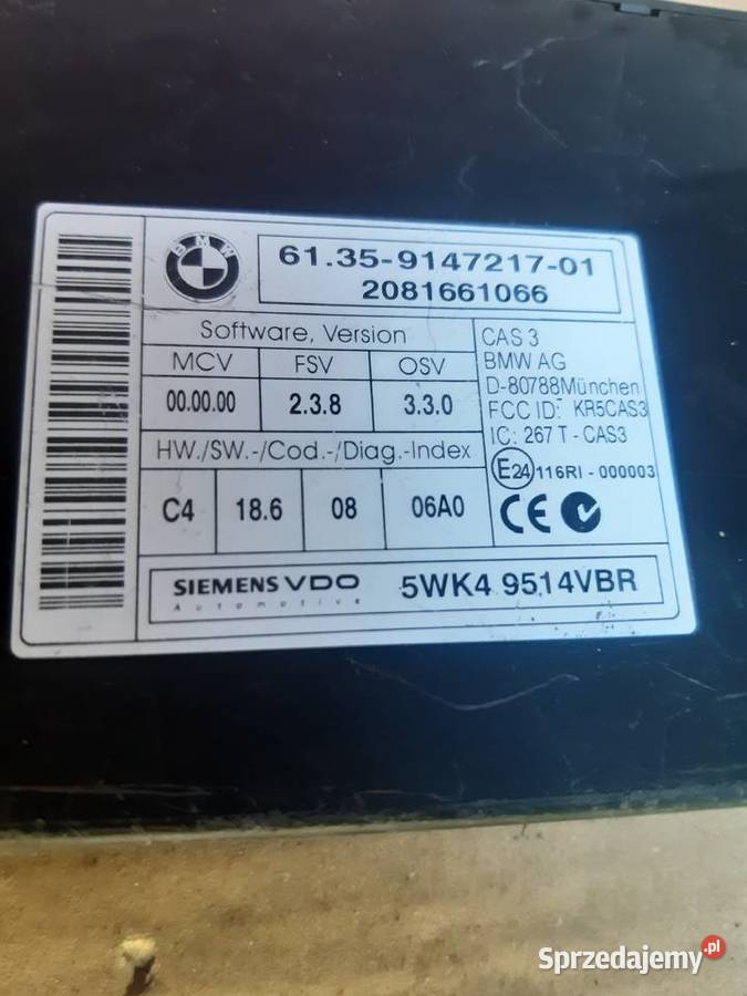 oryginalny moduł BMW CAS 6135914721701 Wrocław