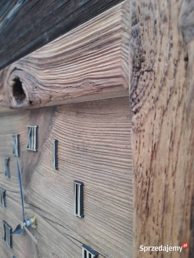 Uroczy zegar stare drewno mazowieckie