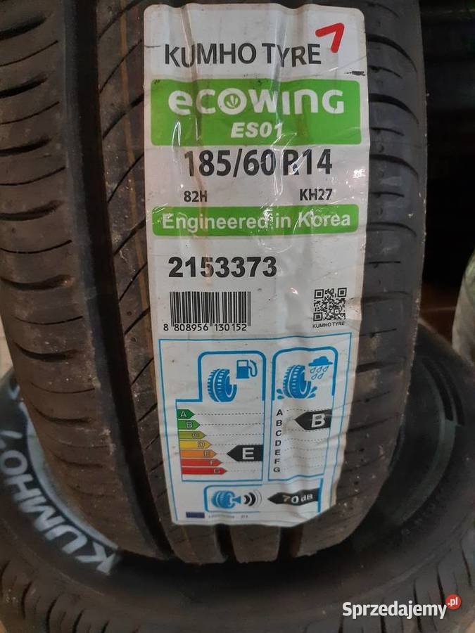 Opony Kumho Tyre Ecowing Es01 18560R14 2 lato Kraków sprzedam
