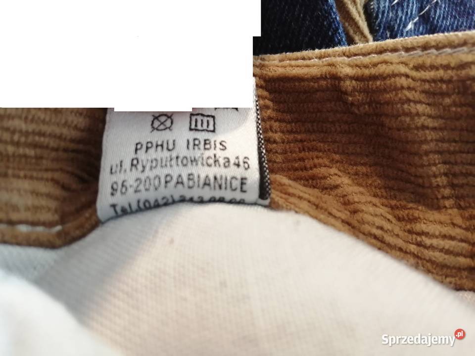 Spodnie sztruksowe dżinsowe chłopięce 110 Irbis śląskie