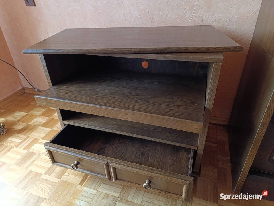 Stolik szafka RTV pod telewizor DĘBOWA 80cm Rawicz