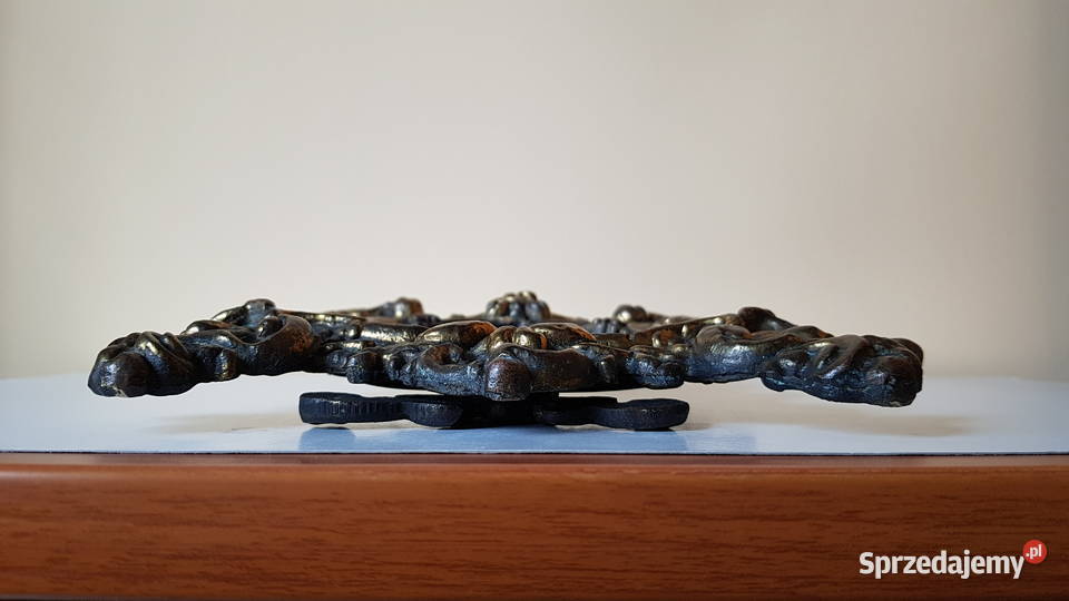 Stare mosiężne lusterko 2 z fazowanym szkłem Dąbrowa Górnicza