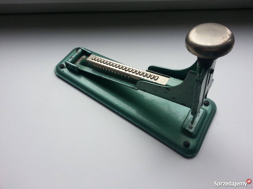 Stary solidny zszywacz biurowy do papieru z PRL Wągrowiec