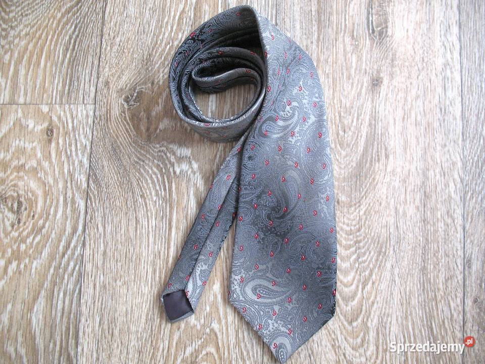 Krawat męski elegancki motyw paisley