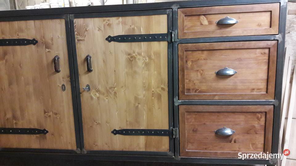 Szafka LoftKomoda industrialna RTVLoftMeble 90cm Dom i Ogród Warszawa