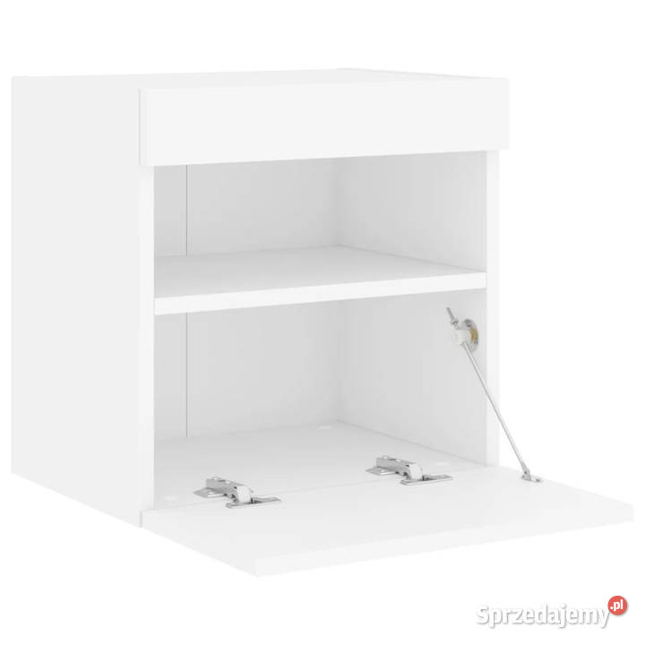 Ścienna szafka TV z LED biała 40x30x40 WM837169 Warszawa