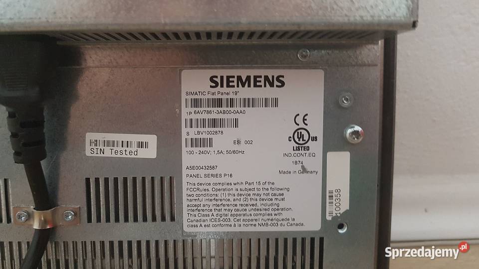 Siemens Simatic Flat Panel 19 TFTBildschirm Lublin