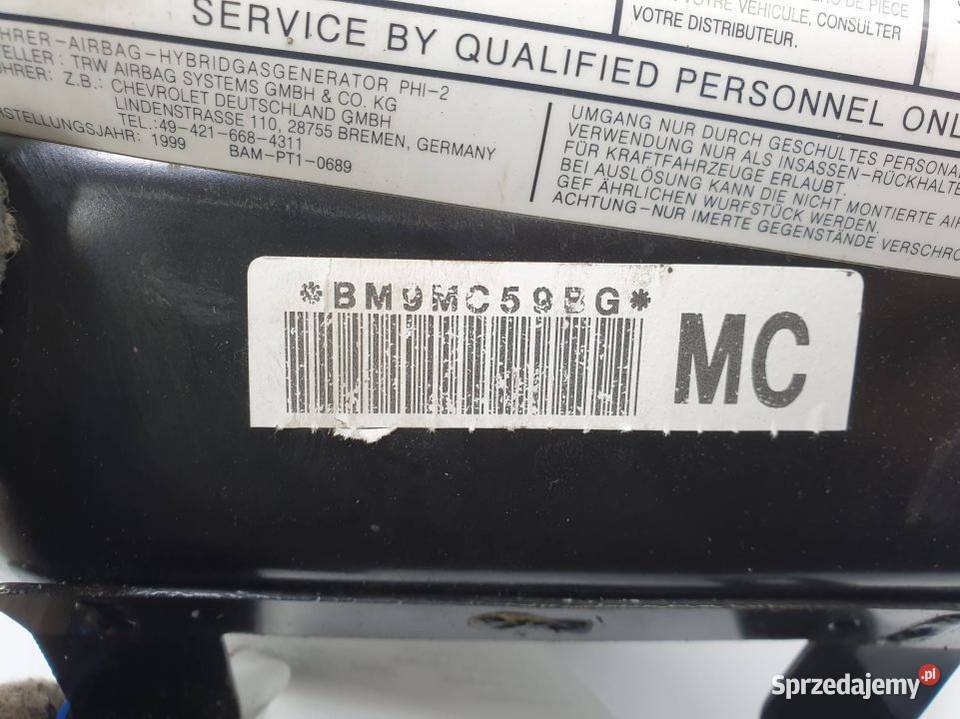PODUSZKA AIRBAG CHEVROLET MATIZ II BM9MC59BG Lipno
