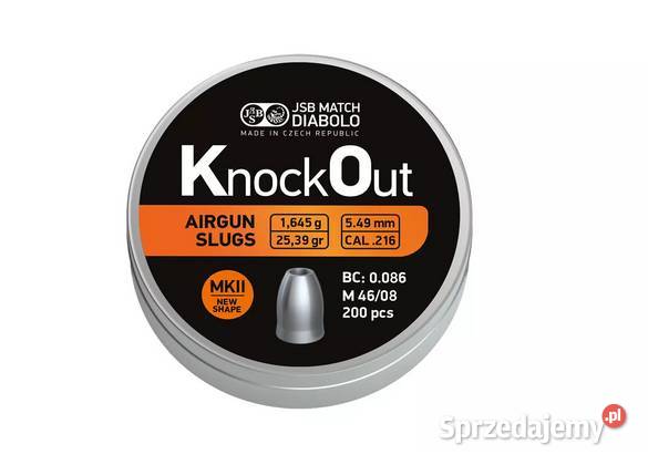 10x Diabolo JSB KO Slugs MKII 549mm 200 Trzcianka