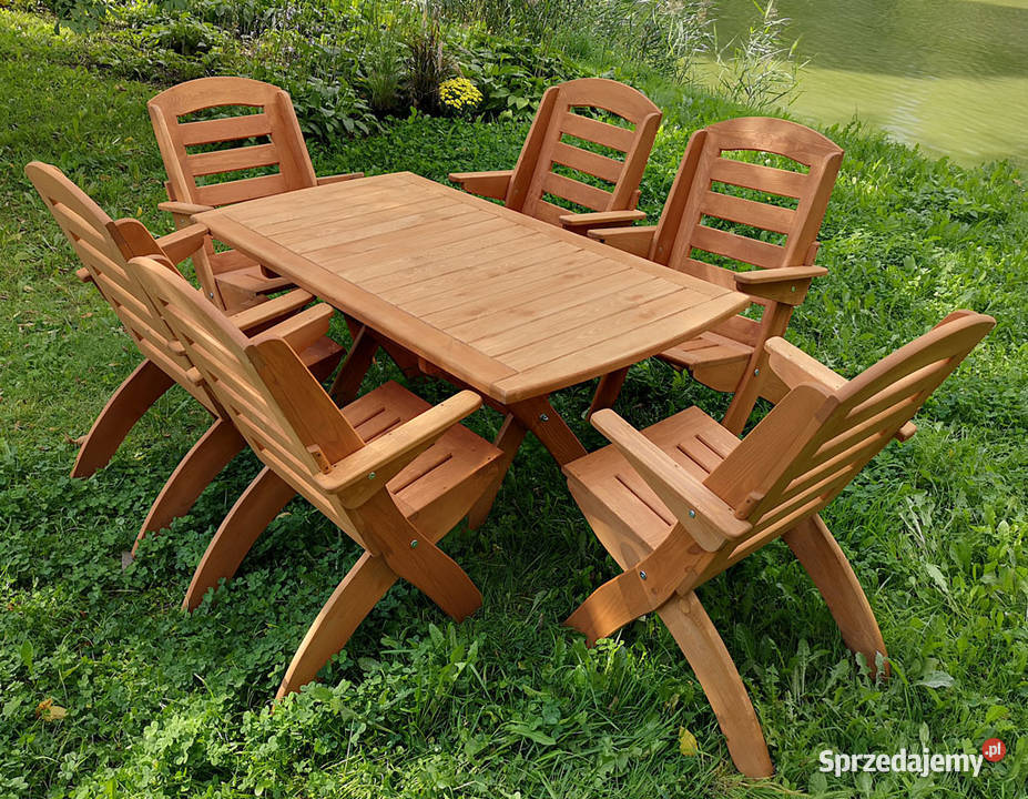 Meble ogrodowe drewniane tarasowe balkonowe Meble ogrodowe Kalety