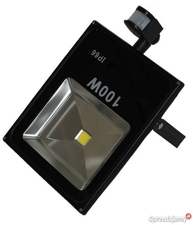 NAŚWIETLACZ LED 100W CZUJNIK RUCHU IP66 HALOGEN Przasnysz