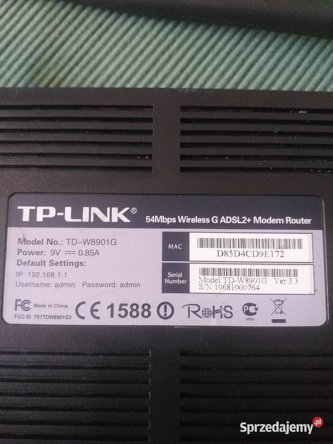 Router TPLINK TDW8901G Internet i komunikacja Ostrołęka