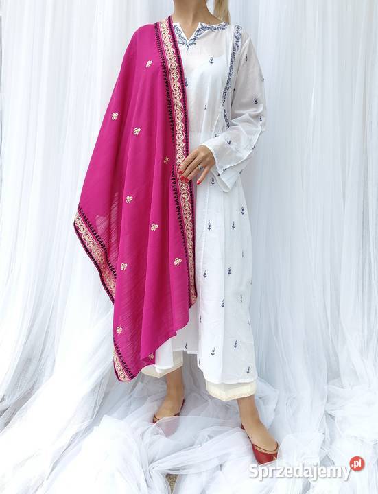 Różowy szal chusta orient indyjski szalik hijab zachodniopomorskie Szczecin