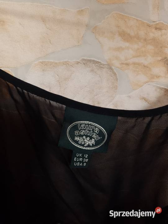 38M Laura Ashley Długa Czarna Halka z Londynu czarny małopolskie Kraków sprzedam