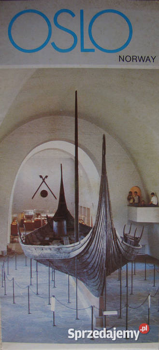 OSLO Norwegia Mapa centrum Oslo z informatorem małopolskie Limanowa