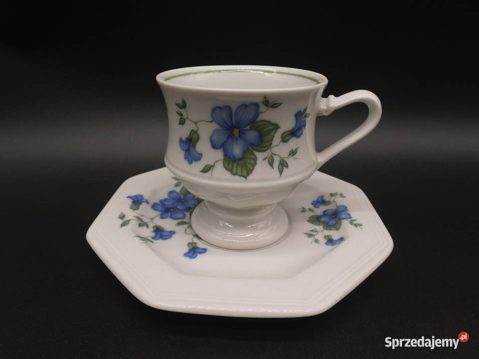 Filiżanka ze spodkiem z serii Marie Fiołki Gallo Raszków