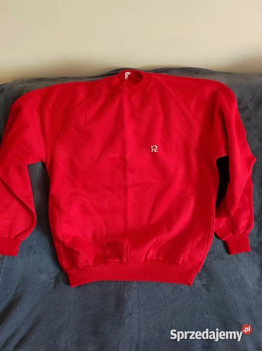 Bluza unisex czerwona L nowa z dużymi Swetry i golfy Białystok
