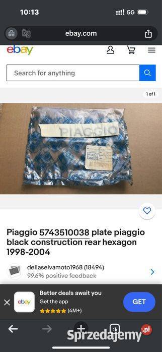 Piaggio 5743510038 Hexagon Naklejka Piaggio V383 sprzedam