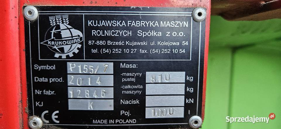 Opryskiwacz Krukowiak Heros PHA 1015 Kromolice