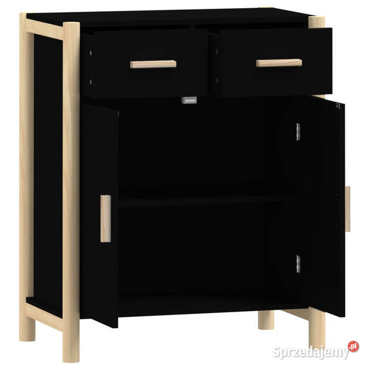 Szafka czarna 62x38x75 materiał drewnopochodny