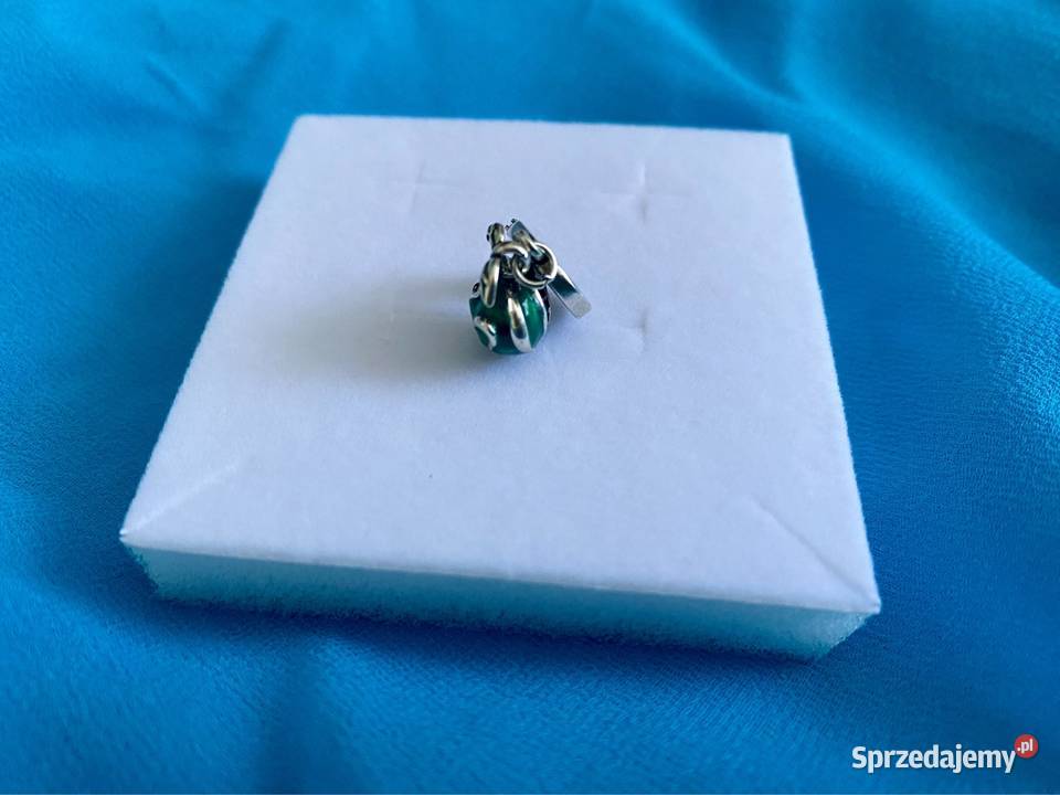nowa fluorescencyjna zawieszka charm bead srebro Gdynia