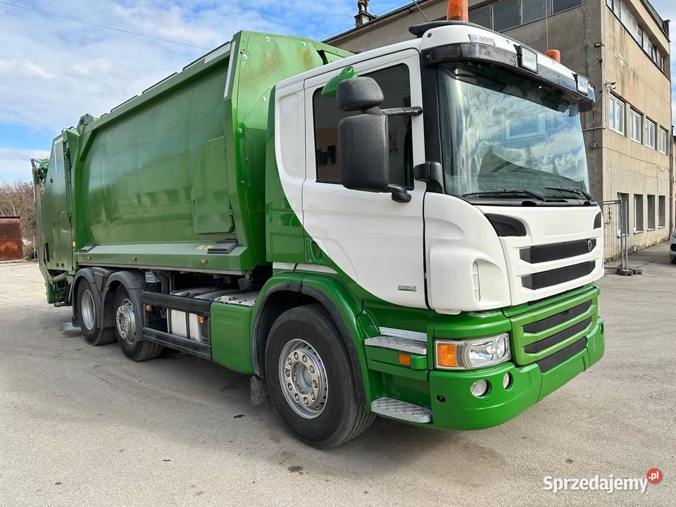 Scania P280 śmieciarka NORBA 20m3 KP7 z wagą Śmieciarki Nowiny