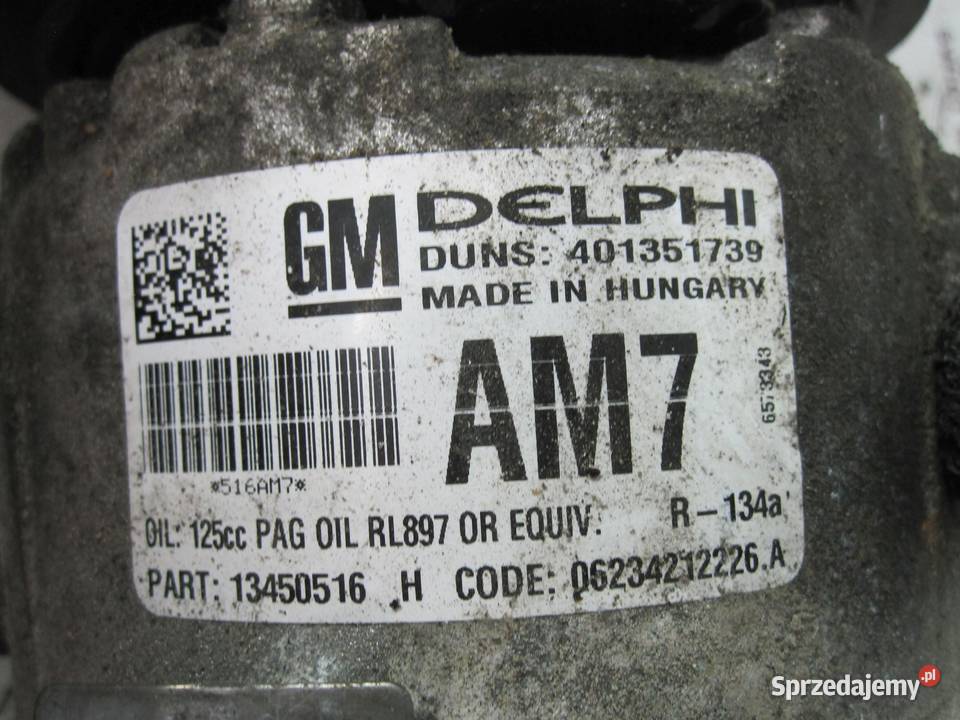 INSIGNIA ASTRA 16 CDTI LVL B16DTH 136 sprężarka ciężarowe