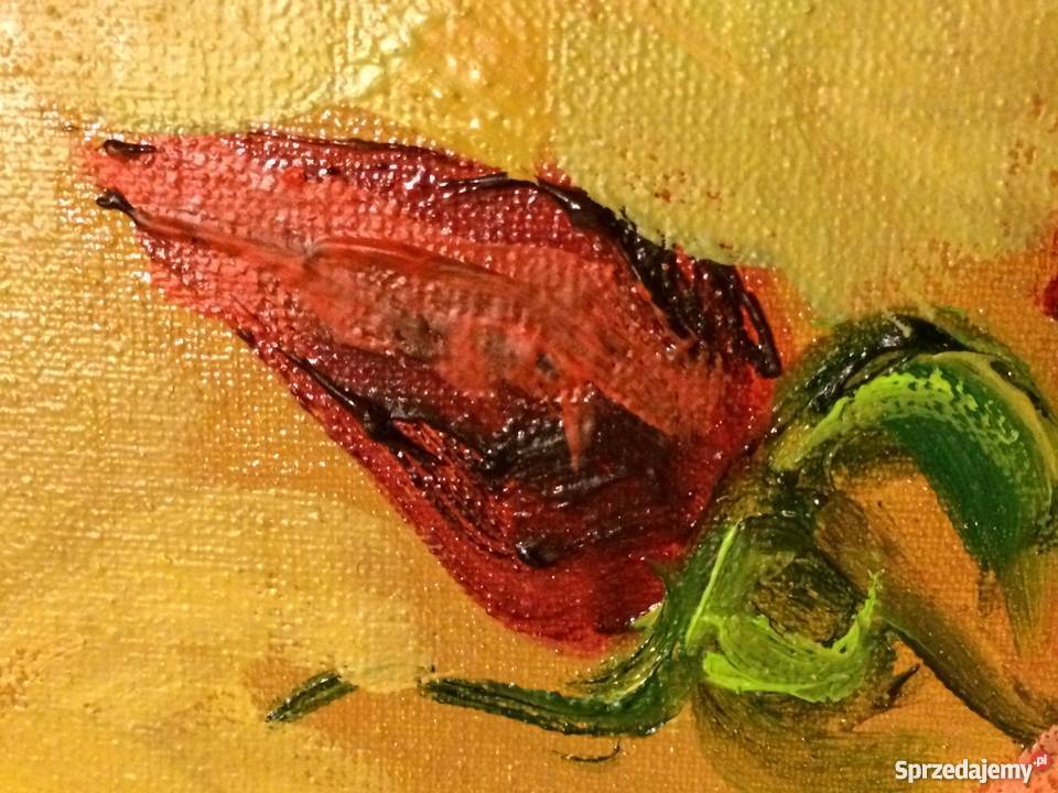 Piękny duży obraz olejny uznanej polskiej Warszawa