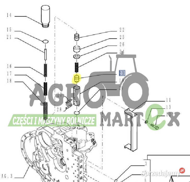 76086343 ZAWÓR HYDR CNH Wichrów sprzedam