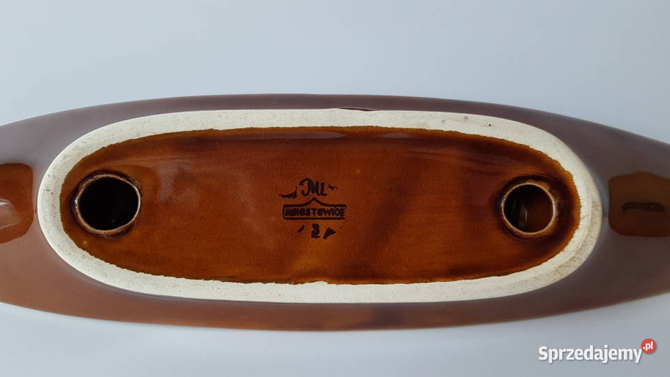 Świecznik Janusz Mirostowice porcelit PRL Dąbrowa Górnicza