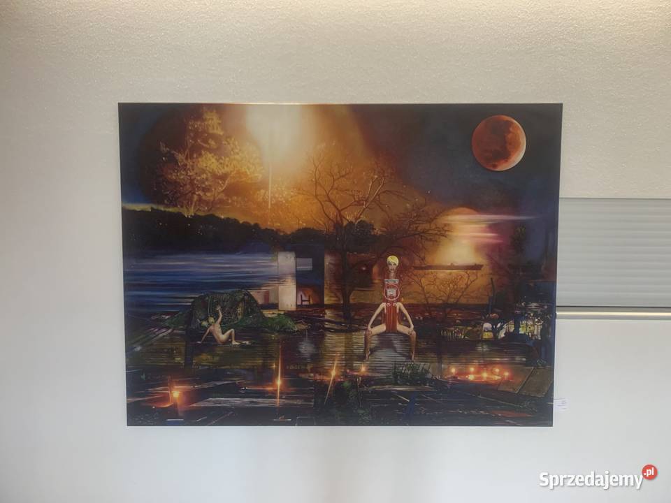 Nocturne duży obraz olejny ręcznie malowany o Kalety