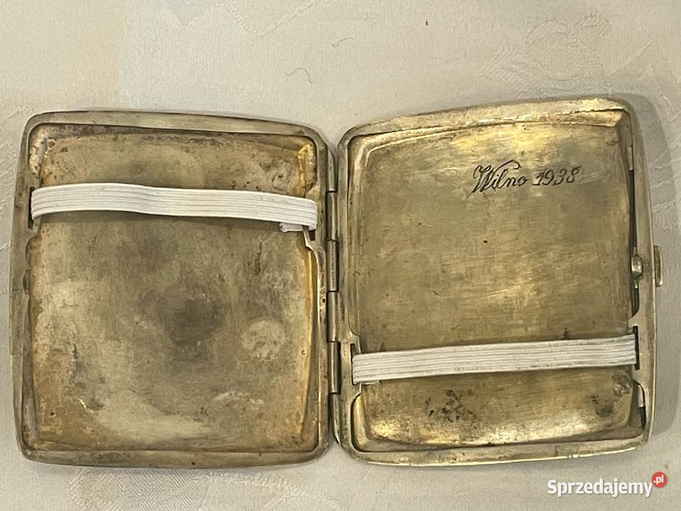Okolicznościowa papierośnica srebrzona Śmigły Kraków sprzedam