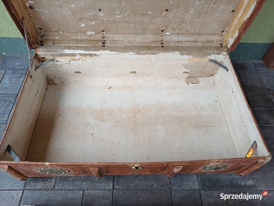 Walizka kufer Wilhelm Schugt antyk unikat Budzyń