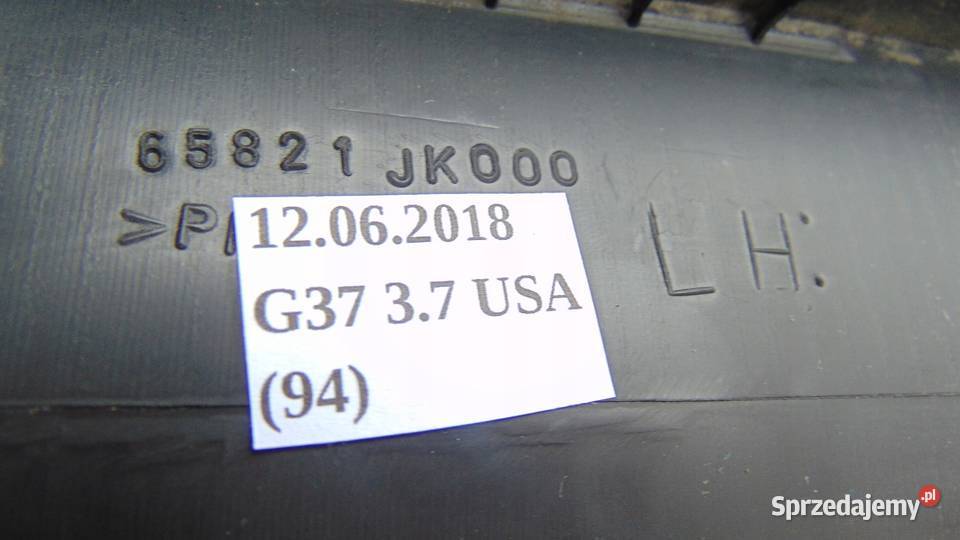 OSŁONA USZCZELKA BŁOTNIKA PRZÓD LP INFINITI G37