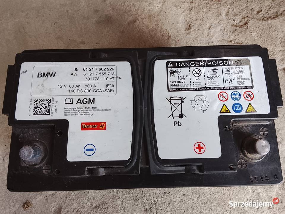 Akumulator 80 Ah BMW Kolbuszowa sprzedam