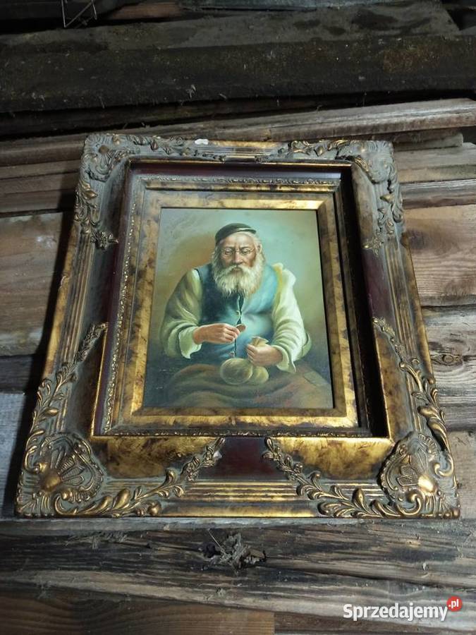 Stary obraz na szczęście bogactwo z żydem