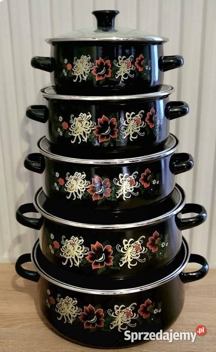 Promocja Garnki emaliowane czarne Zabrze