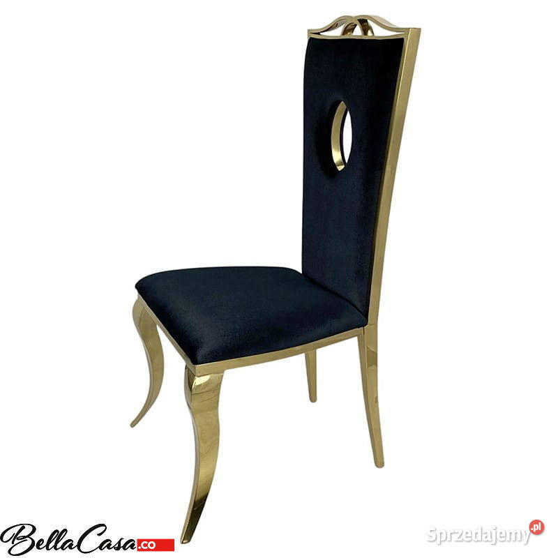 Krzesło Luxury Gold glamour Black złote krzesła Stoły, krzesła, biurka Warszawa