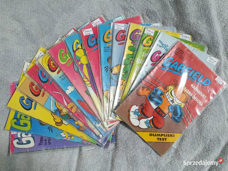 Garfield zestaw 16 komiksów lata 90te Polskie