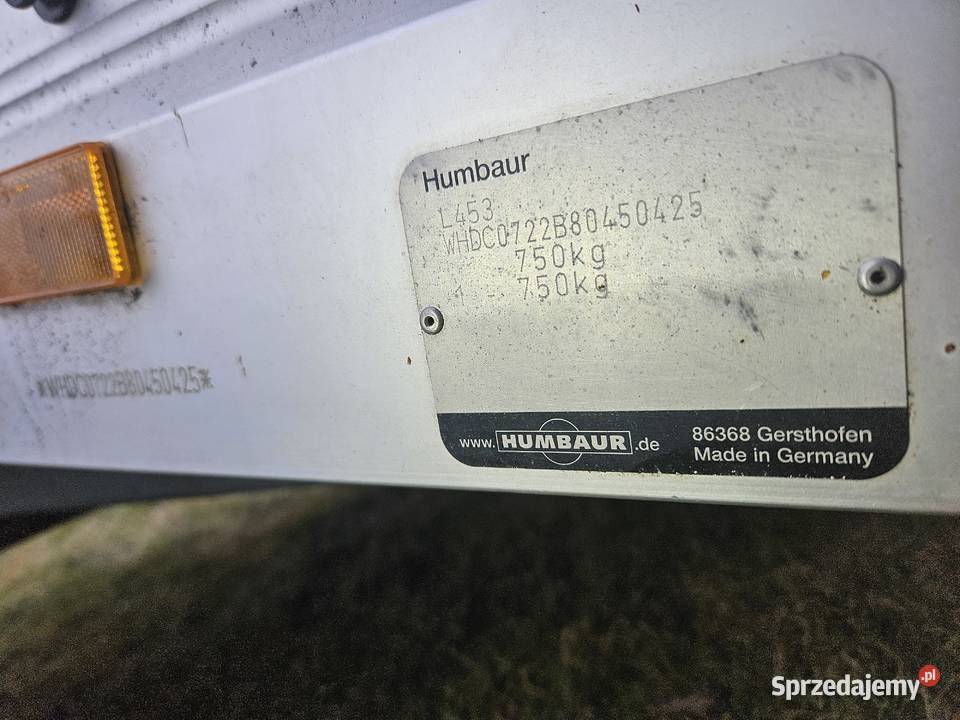 przyczepa lekka 750dmc Humbaur Wrocław