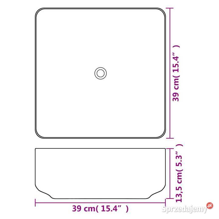 vidaXL Umywalka ceramiczna kwadratowa 39x39x135 Warszawa