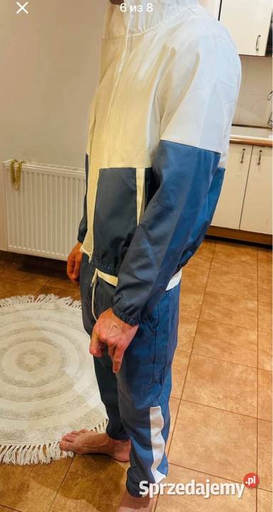 nowy męski dres biały sprzedam