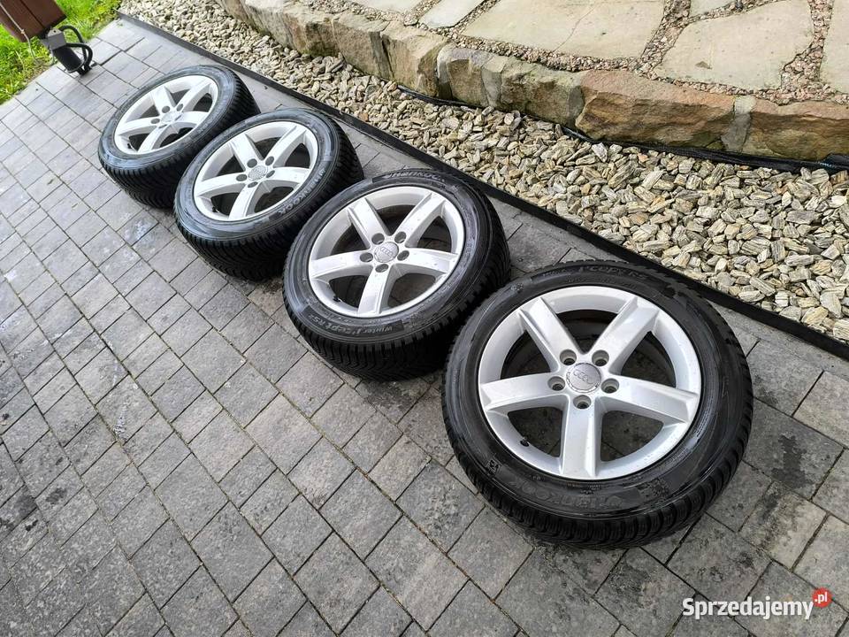 Alufelgi 16 5x112 opony zimowe 22555R16 Audi VW Samochodowe podkarpackie Brzozów sprzedam