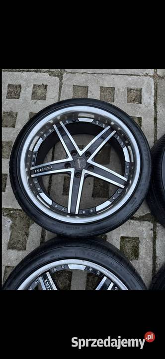 Alufelgi z rantem czarne z chromem 5x112 opony Koła Krępiec sprzedam